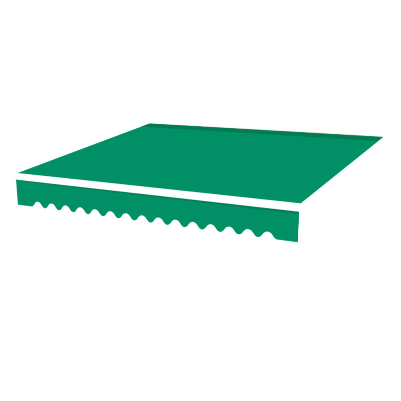 Coralvine 3m W x 2.5m D Retractable Patio Awning, Light Green
