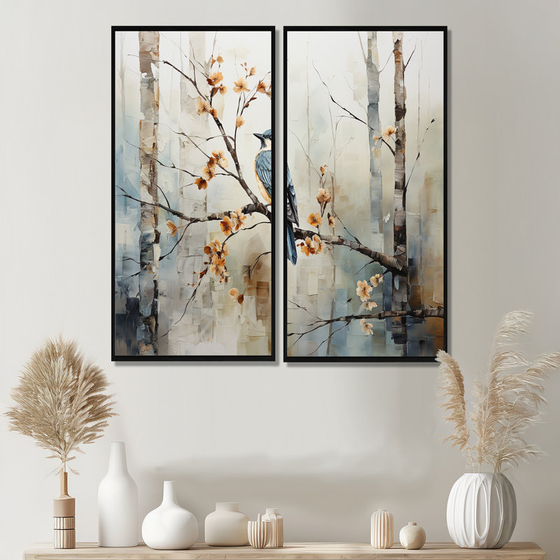 Emert - Art mural sur toile traditionnel, 32" H x 32" W, Black, Framed Print without Mat