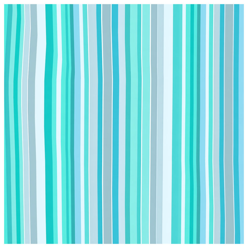 Tapis de bain bleu à rayures, 24in W x 17in L