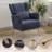 Upholstered Armchair with Wingback Design-724137314