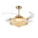 Houstyn Dimmable Crystal Ceiling Fan with LED Lights and Remote Control