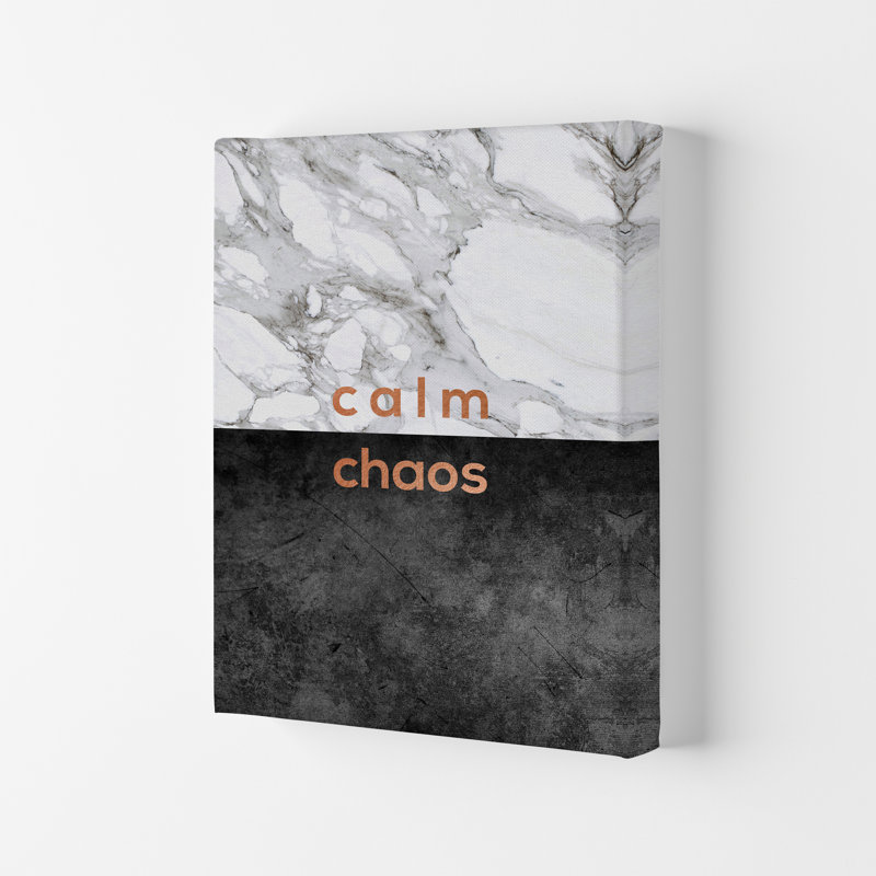 Calm Chaos Marble - Print, Wrapped Canvas, 42cm H x 29.7cm W x 4cm D
