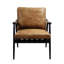 Chaise d'appoint Berham en châtaignier et fer mat avec pieds en métal
