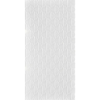 Shallot MirroFlex 4ft. x 10ft. PVC Glue up 3D Wall Panels - Gloss White (40 sq.ft./sheet)