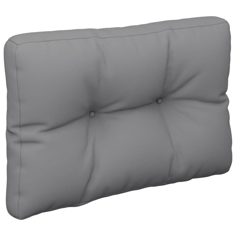 vidaXL Pallet Cushion Grey Polyester 23.6 x 15.7 x 4.7 in, 23.6" H x 15.7" W x 4.7" D, Gray