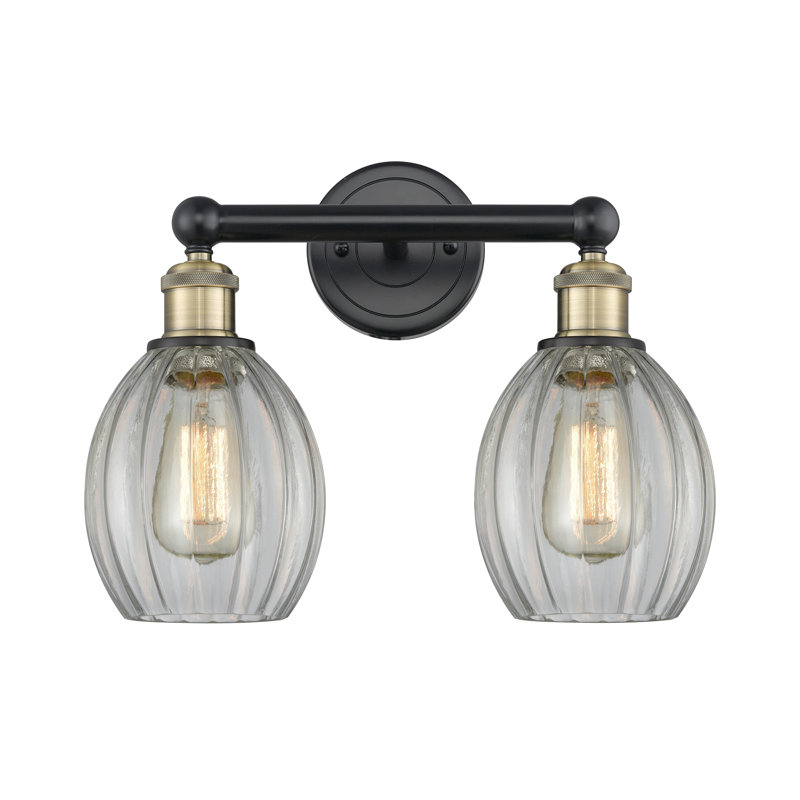 Bolduc 2 - Light Dimmable Vanity Light, Clear, Black Antique Brass