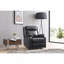 Fauteuil inclinable contemporain noir rembourré