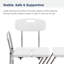 Banc de transfert de baignoire Splash Defence pour baignoire avec protection de rideau, blanc