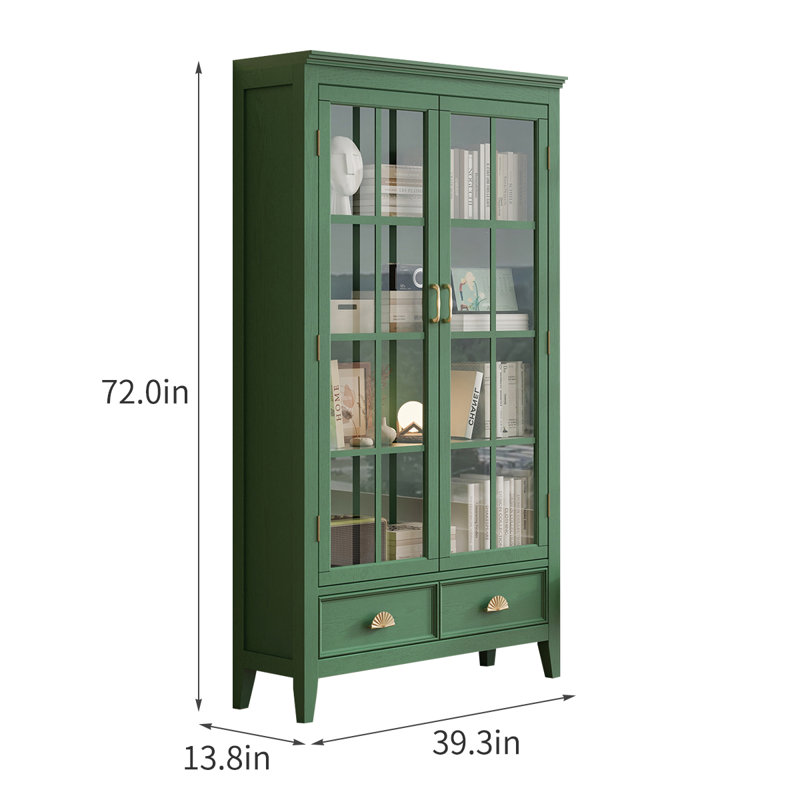 Retro Multi-Function Solid Wood Bookcase