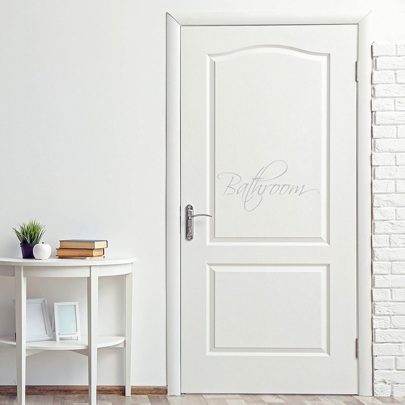 Décalcomanie de porte en vinyle, H 8 po x l 16 po, Argent