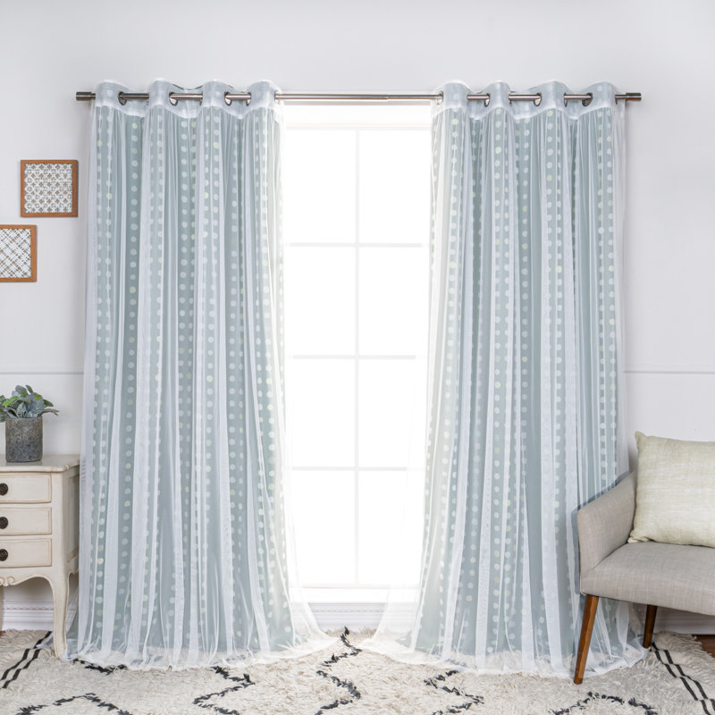 Brayshaun Room Darkening Curtain, Green