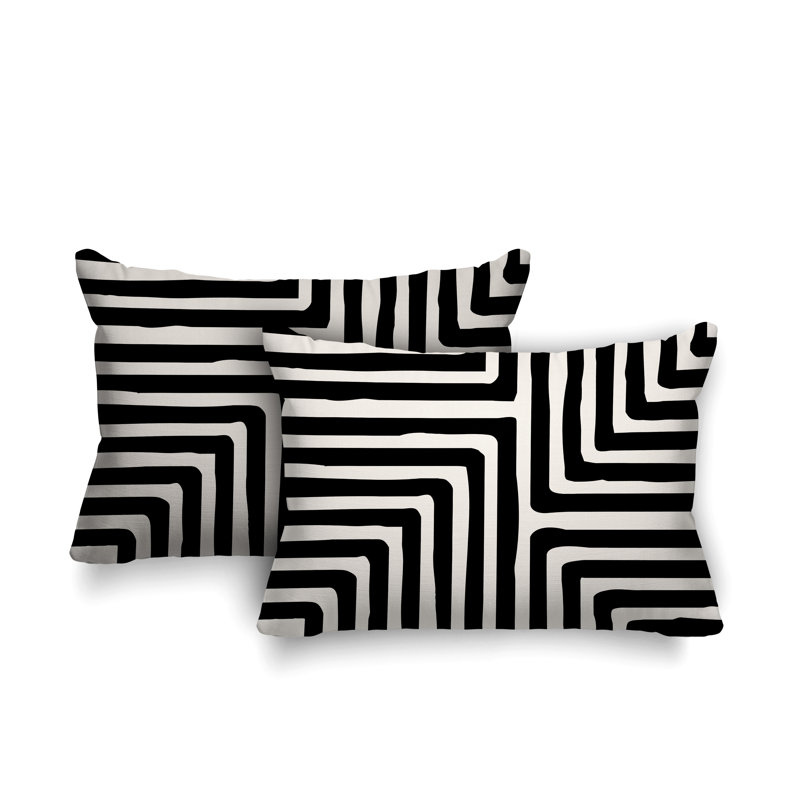 Coussin lombaire intérieur / extérieur Waren, Noir