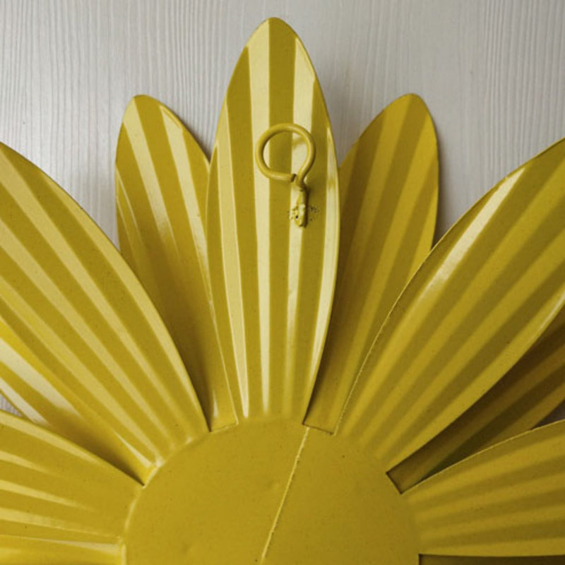 Décoration florale en fer forgé tridimensionnel petites marguerites en fleurs, ornement suspendu, jaune, Jaune