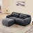 L-Shaped Boneless Sofa,Soft Fluffy Plush Fabric,With 32D High Density Sponge,No Assembly Required,Ergonomic Design Bottom Anti-Slip Design,Fits Living Room-1675088666