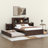 Full Size Storage Platform Bed With Pull Out Shelves, Twin Size Trundle And 2 Drawers