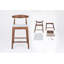Chaises de comptoir de 24 po en bois massif de style Mid-Century moderne, tables non incluses-1110872475