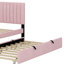 Lit plateforme tapissier en velours avec lit gigogne-106492950-112511388
