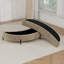 Repose-pieds de rangement moderne en forme de demi-lune de 47,2 po avec pieds en métal-1601361567