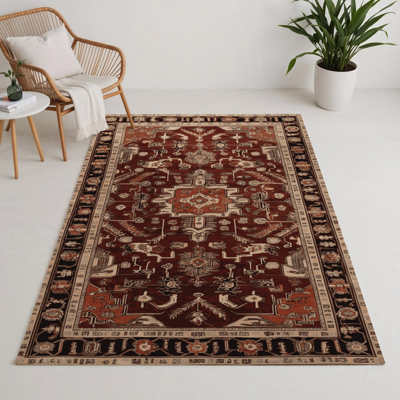 Tapis turc intérieur et extérieur brun, Rectangulaire 3 pi x 5 pi