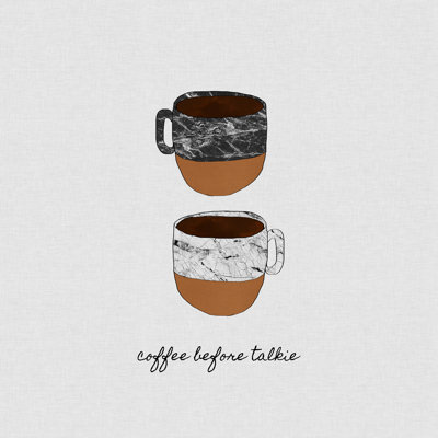 Café avant le bavard - peinture