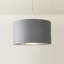 Aidar Linen Blend Drum Lamp Shade ( Slip-On ) in Grey-817310916