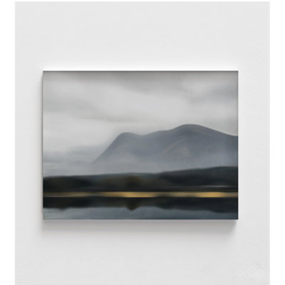 See Through The Fog By Mlli Villa, Foggy Poster Print, Abstract Golden Road Trip Inspired Nostalgic Decor Idea, Guest Bathroom Art