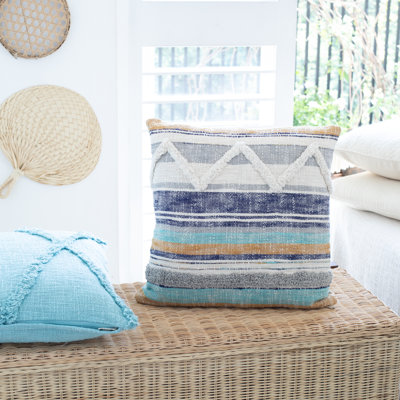 Striped Cotton Throw Pillow