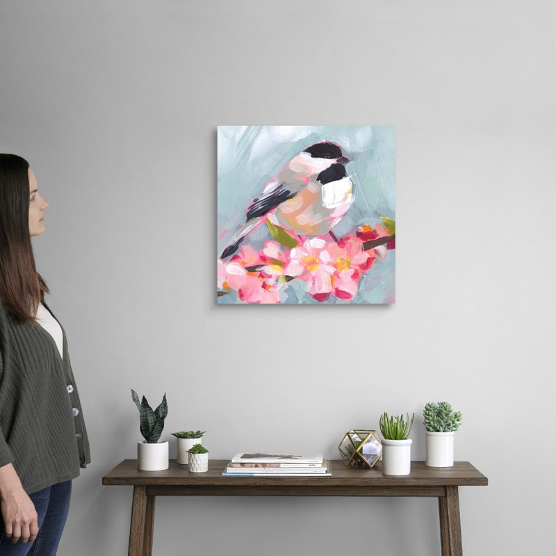 « Brushstroke Bird II » par Jennifer Paxton Parker, reproduction d’art sur toile, Toile tendue, H 20 po x l 20 po x P 1,25 po