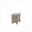 Table de chevet 2 tiroirs Luxury Classic avec finition argent antique / champagne