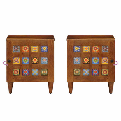 40cm W Solid Wood Bedside Table