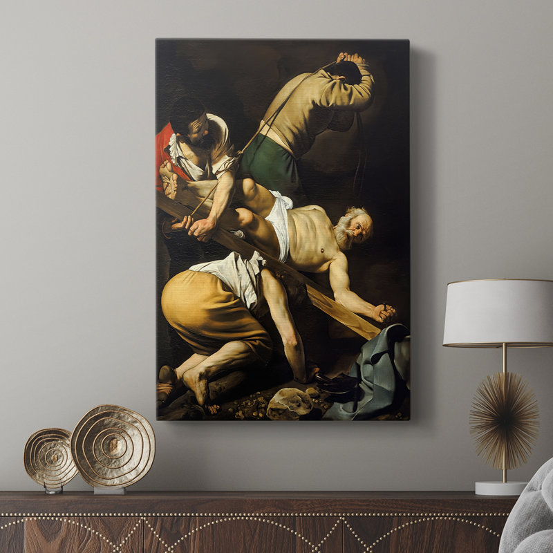 La Crucifixion de Saint-Pierre - Toile tendue avec châssis par Caravaggio, 18 x 27
