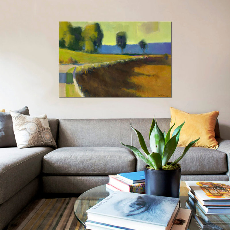 « fin de l’après-midi, the pyrenees », reproduction sur toile, H 12 po x l 18 po x P 1,5 po, Toile tendue, Pas de tapis