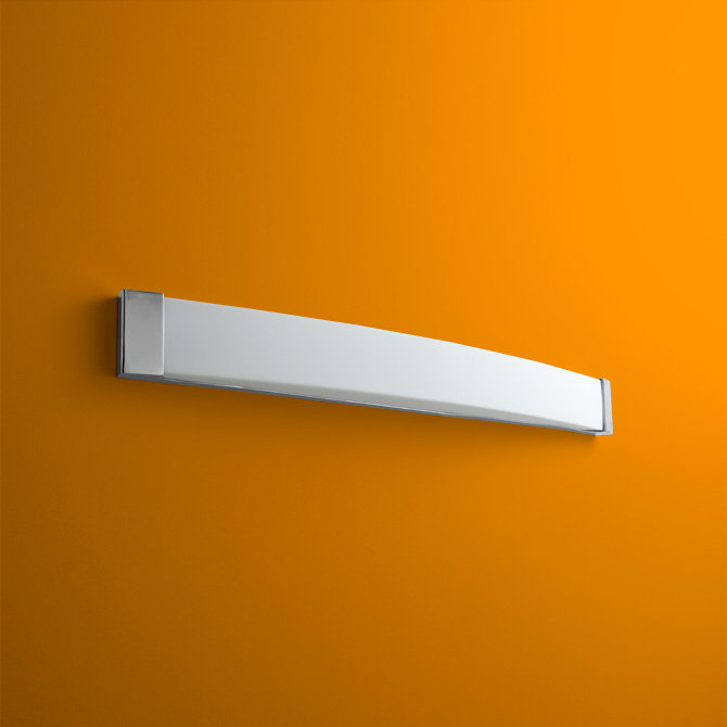 Barre d’éclairage de salle de bain 2 lumières Alivia, Chrome poli