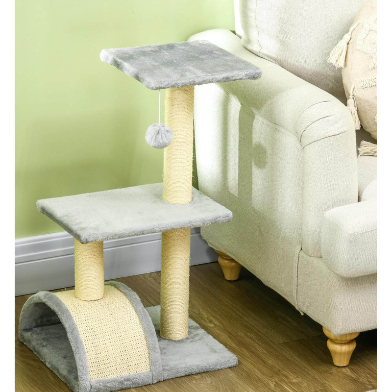 70cm H Cat Tree, Light Grey