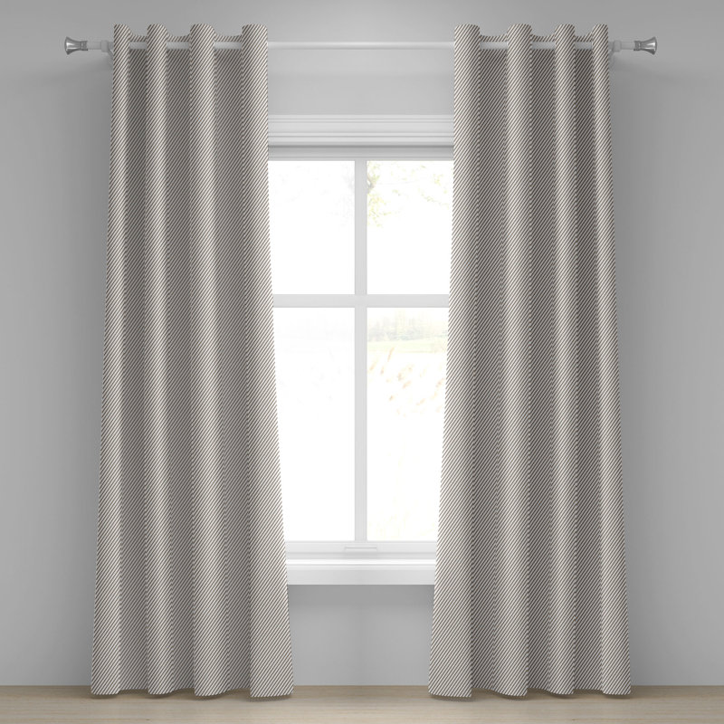 Rideau de fenêtre à 2 panneaux Union Rustic Retro, 50 po x 120 po, blanc cacao, L 50 po x L 96 po