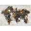 Toile abstraite mappemonde | Brown Brown Modern Home Decor