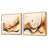 Burnt Orange Waves Abstract - Modern Square Collage Set Of 2-59602506-59602517