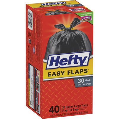 Plastic Trash Bags - 40 Count