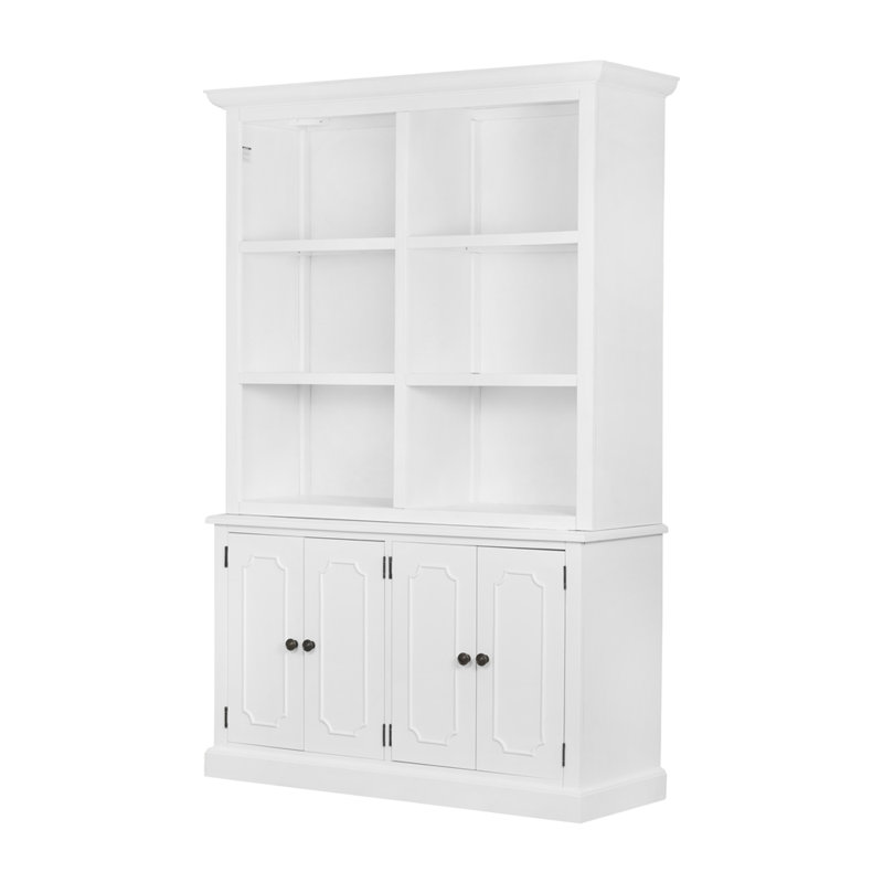 52,8 x 19,1 x 82,7 pouces armoire, blanc, français Design décontracté blanc avec Country Grace,