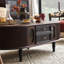 Table basse ovale de style rétro français-107195666