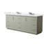 Strada 84" Freestanding Double Bathroom Vanity with Cultured Marble Top-383803910-383803911
