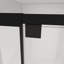 Porte de douche à charnière pivotante semi-sans cadre en verre, 32 à 36 po X P 72 po H, verre trempé 1/4 po, noir mat, réversible | Idée cadeau