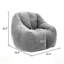 Fauteuil à billes confortable avec mousse à mémoire de forme, tissu en fausse fourrure et conception ergonomique pour les dortoirs, les appartements et les salons-1455365907