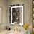 Tankersley Recessed or Surface Mount Frameless 3 Door Medicine Cabinet with 6 Adjustable Shelves and Lighting-1440622877-1440622874