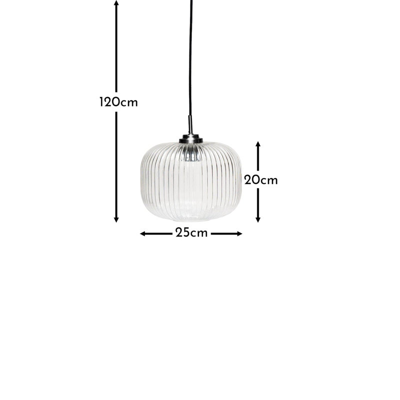 Showstead 1 - Light Single Pendant, Clear, Natural