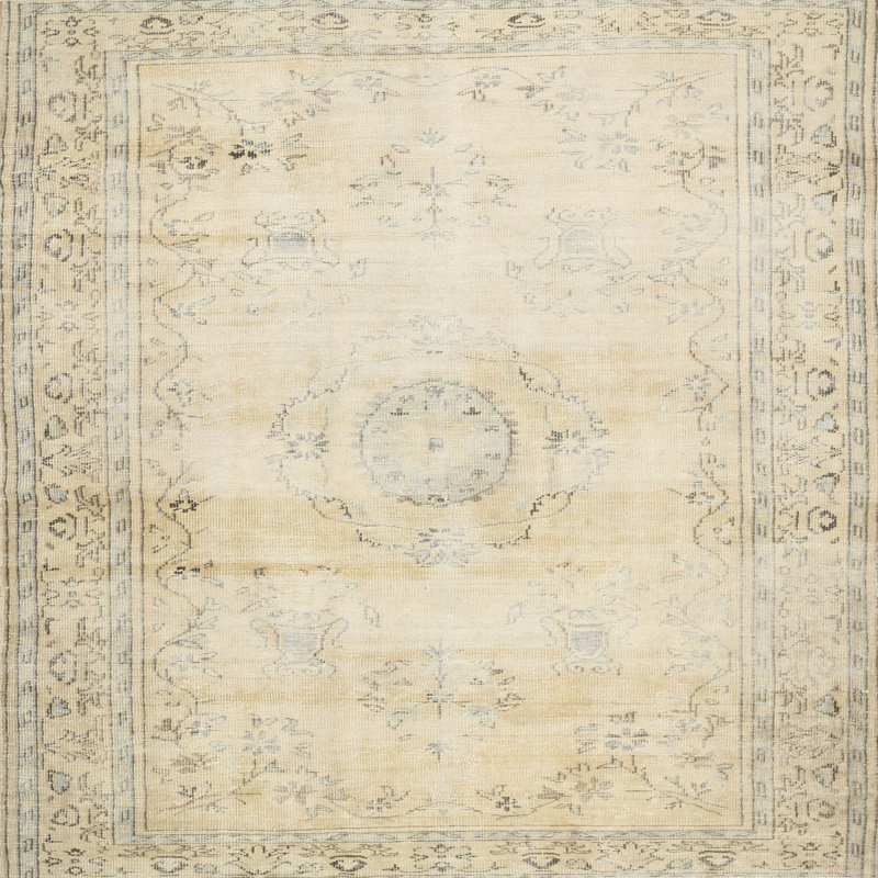 Gris oriental/brun Tapis décoratif Kessel, Rond 5 pi