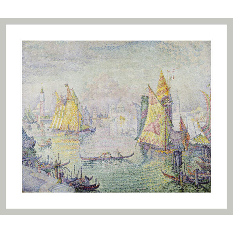 «The Lagoon of Saint Mark Venice» par Paul Signac, impression giclée encadrée, H 33,5 po x l 39,76 po