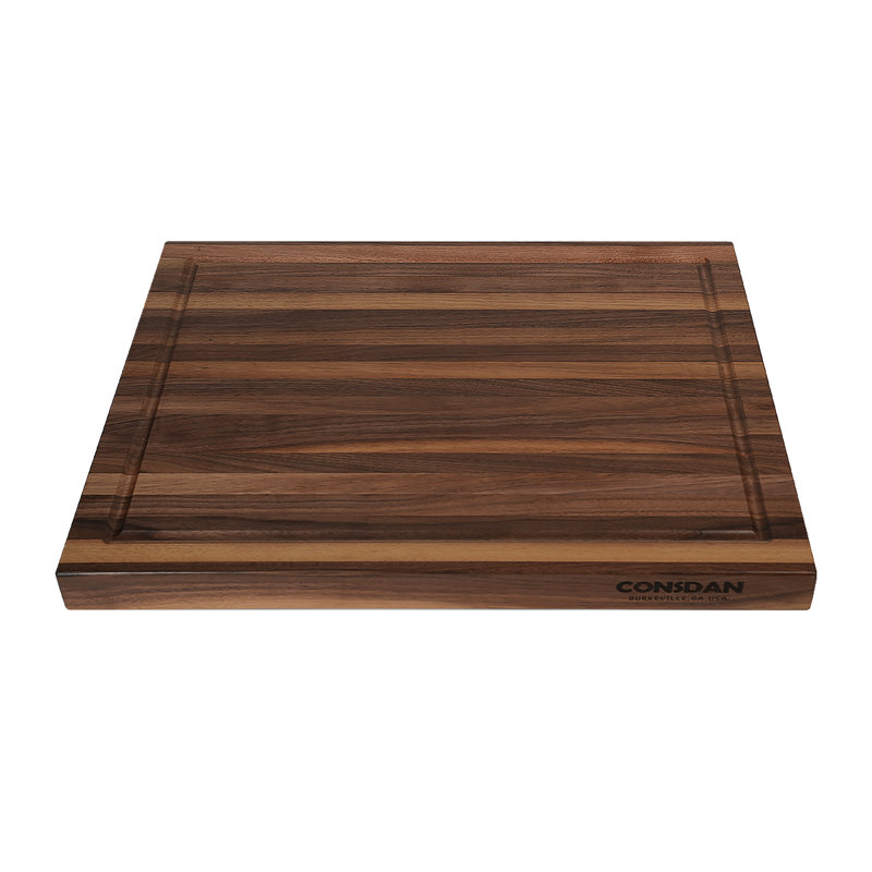 CONSDAN Wood Cutting Board, Black Walnut, 20" L × 15" W × 1.5" H