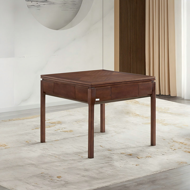 High-end Solid Wood Automatic Mahjong Table American Style Tiles, 31.10" H x 37.40" L x 37.40" W 
