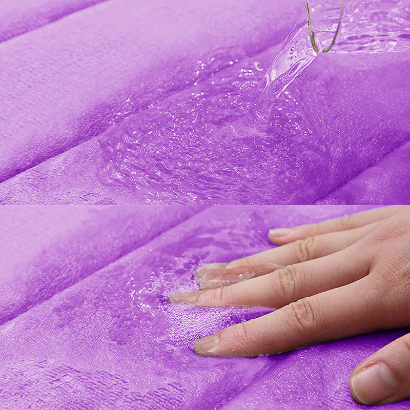 Nakiyha Rectangle Non-Slip Bath Mat, Lilac, 40cmW x 60cmL
